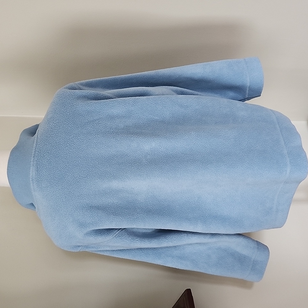 Liz Claiborne Denim Blue Quarter-Zip Fleece Pullover, LP - Picture 7 of 12